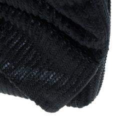 Pre Owned Valentino Black Pleated Oversized Bow Clutch Bag