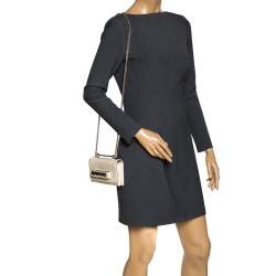 Pre Owned Valentino Vanilla Leather Mini Va Va Voom Chain Clutch