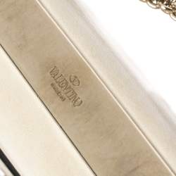 Pre Owned Valentino Vanilla Leather Mini Va Va Voom Chain Clutch