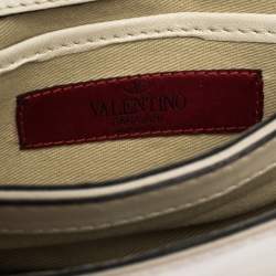 Pre Owned Valentino Vanilla Leather Mini Va Va Voom Chain Clutch