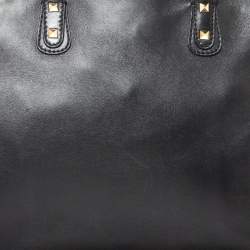 Pre Owned Valentino Black Leather Medium Rockstud Satchel