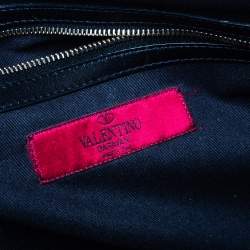 Pre Owned Valentino Black Leather Medium Rockstud Satchel