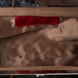 مملوكة مسبقًا Valentino Black Satin Embellished Chain Clutch