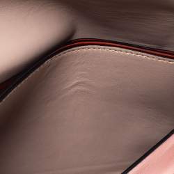 Pre Owned Valentino Orange Leather Rockstud Wristlet Clutch