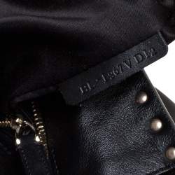 Pre Owned Valentino Black Leather Rockstud Shopper Tote