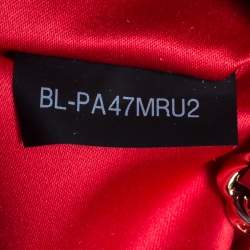 Pre Owned Valentino Red Leather Demilune Tote