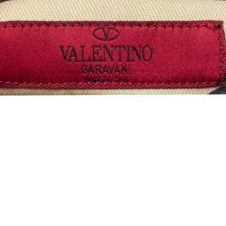 Valentino Pink Python Rockstud Wristlet Clutch