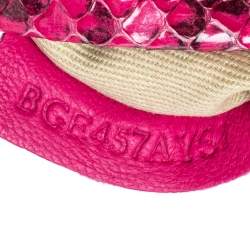 Valentino Pink Python Rockstud Wristlet Clutch