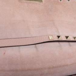 Pre Owned Valentino Pink Leather Rockstud Shoulder Bag