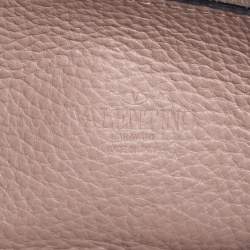 Pre Owned Valentino Beige Leather Rockstud Shoulder Bag