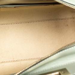 Pre Owned Valentino Mint Green Leather Mini Rockstud Trapeze Tote