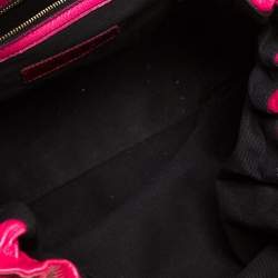 Pre Owned Valentino Pink Leather Bow Hobo