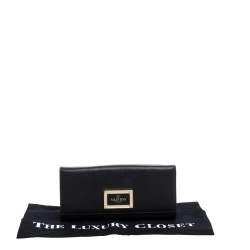 Valentino Black Leather Continental Wallet 