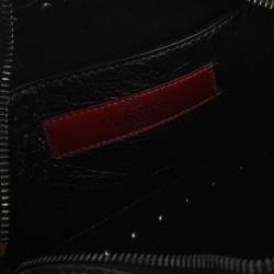 Pre Owned حقيبة كاميرا كروس فالنتينو مرصعة روكستد مزخرفة كريستال جلد أسود