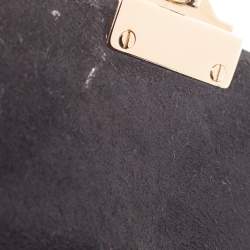 Pre Owned Valentino Metallic Gold Leather Mini Glam Lock Shoulder Bag