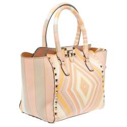 مملوكة مسبقًا Valentino Multicolor Leather Small Native Couture 1975 Rockstud Tote