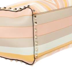 مملوكة مسبقًا Valentino Multicolor Leather Small Native Couture 1975 Rockstud Tote