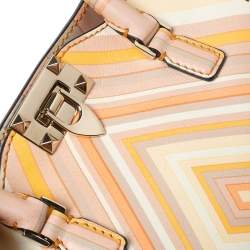 مملوكة مسبقًا Valentino Multicolor Leather Small Native Couture 1975 Rockstud Tote