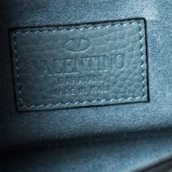 مملوكة مسبقًا Valentino Light Blue Leather My Rockstud Top Handle Bag