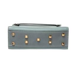 مملوكة مسبقًا Valentino Light Blue Leather My Rockstud Top Handle Bag