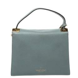 مملوكة مسبقًا Valentino Light Blue Leather My Rockstud Top Handle Bag