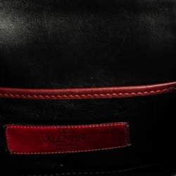 Pre Owned Valentino Multicolor Leather Mini Colorblock Rockstud Glam Lock Bag