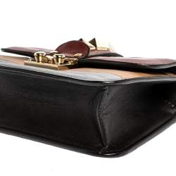 Pre Owned Valentino Multicolor Leather Mini Colorblock Rockstud Glam Lock Bag