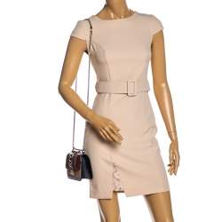 Pre Owned Valentino Multicolor Leather Mini Colorblock Rockstud Glam Lock Bag