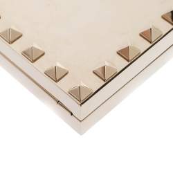 Pre Owned حقيبة كلتش فالنتينو "ميناودري" مرصعة روكستد و سلسلة معدن ذهبي