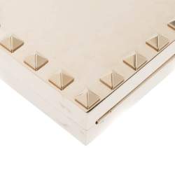 Pre Owned حقيبة كلتش فالنتينو "ميناودري" مرصعة روكستد و سلسلة معدن ذهبي