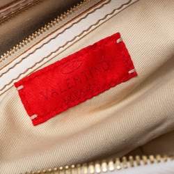 مملوكة مسبقًا حقيبة فالنتيو كاتش كريستال جلد أبيض