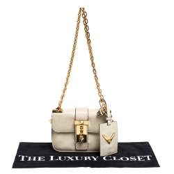 Pre Owned Valentino Beige Leather Small B-Rockstud Shoulder Bag