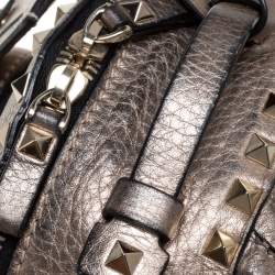 Valentino Metallic Light Brown Leather Mini Rockstud Backpack