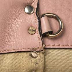 Pre Owned Valentino Pink Leather Rockstud Trapeze Tote