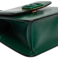 Pre Owned Valentino Green Leather VSling Crossbody Bag