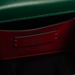 Pre Owned Valentino Green Leather VSling Crossbody Bag