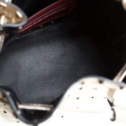 Pre Owned Valentino Metallic Gold Leather Small Rockstud Bucket Bag