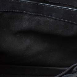 Pre Owned Valentino Black Patent Leather Rockstud Top Handle Bag