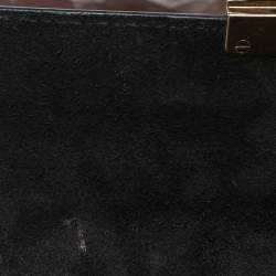 Pre Owned Valentino Metallic Grained Leather Medium Glam Lock Flap Bag