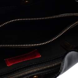 Pre Owned Valentino Black Patent Leather Mini Nuage Hobo