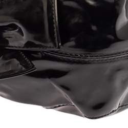 Pre Owned Valentino Black Patent Leather Mini Nuage Hobo