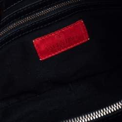 Pre Owned Valentino Black Patent Leather Mini Nuage Hobo