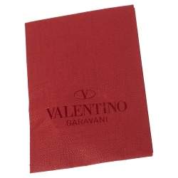 Pre Owned Valentino Black Leather Rockstud Flap Shoulder Bag