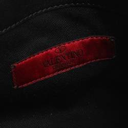 Pre Owned Valentino Black Leather Rockstud Crossbody Bag
