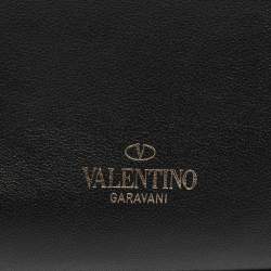 Pre Owned Valentino Black Leather Rockstud Crossbody Bag