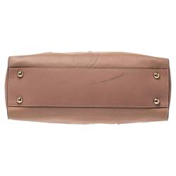 Pre Owned Valentino Peach/Beige Leather Aphrodite Bow Bag