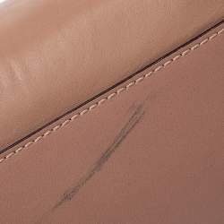 Pre Owned Valentino Peach/Beige Leather Aphrodite Bow Bag