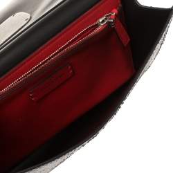 Pre Owned Valentino Blue Python VCASE With Swarovski Crystals Logo Shoulder Bag