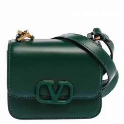 Valentino Orange Smooth Calfskin Leather VSLING Shoulder Bag