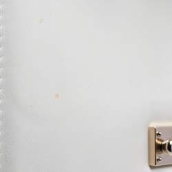 Pre Owned Valentino Neon Pink/White Leather Rockstud Medium Glam Lock Flap Bag